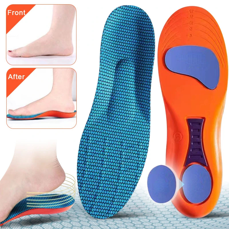 Premium Memory Foam AAnti-Odor Insoles, Shock Absorbing EVA Arch Support for Plantar Fasciitis, Heel Pain Relief, Soft 