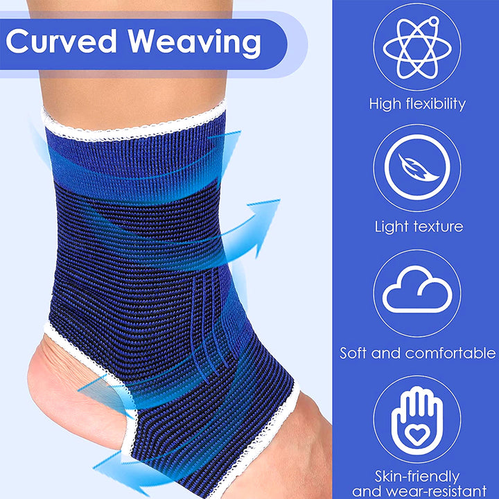 Premium Ankle Brace Compression Sleeve for Sprains & Plantar Fasciitis – Unisex Ankle Support Sock, Breathable Material, 