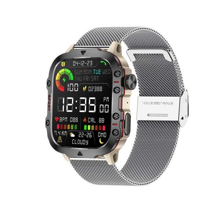 Premium Outdoor Smartwatch for Men – 2.01" HD Screen, 3ATM Waterproof, Bluetooth Calling, AI Voice Assistant, 100+ Sports 