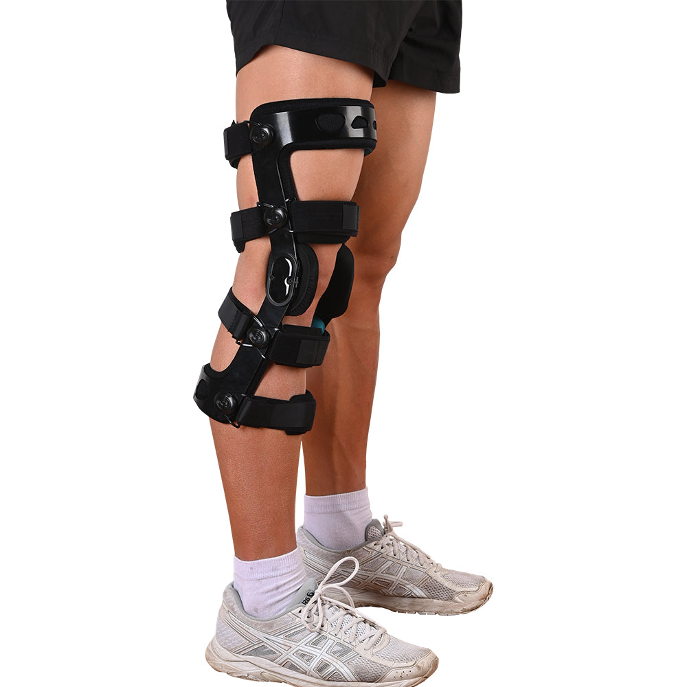 Premium Adjustable Hinged Knee Brace – ROM Orthosis for ACL, Meniscus, Ligament Injuries, and Post-Surgery Recovery, Orthoped