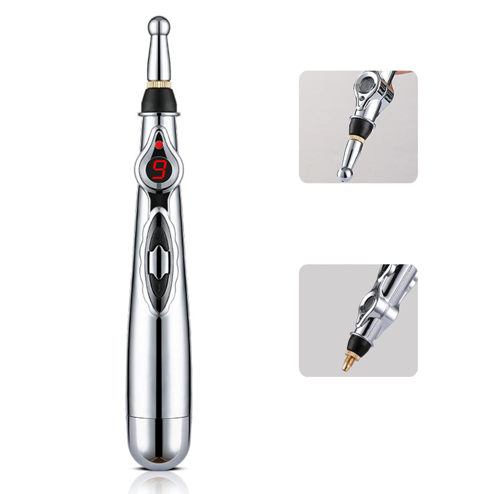 Premium Electronic Acupuncture Pen for Body Massage - EMS Microcurrent Acupressure Meridian Pen with 9 Adjustable Intensity 