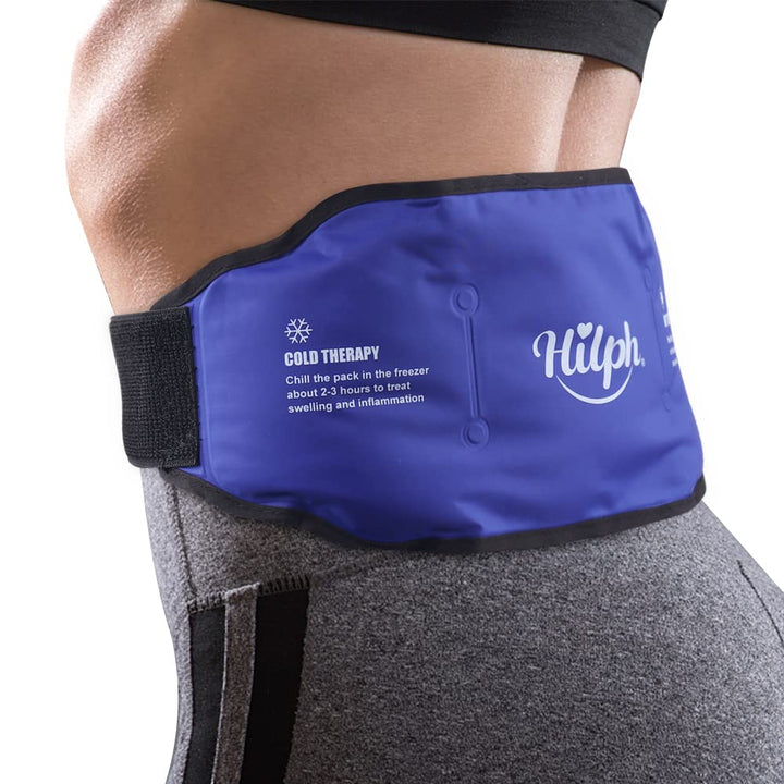 Premium Reusable Lower Back Ice Pack for Pain Relief – Adjustable Hot Cold Compress Therapy Lumbar Brace Support for 