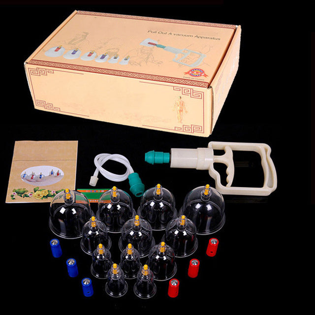 Premium Cupping Therapy Set – Professional Vacuum Suction Cups for Chinese Medicine Physiotherapy, Massage, and Muscle Relaxation, Durable Plastic Jars for Home and Professional Use - StrengthXPhysiotherapy