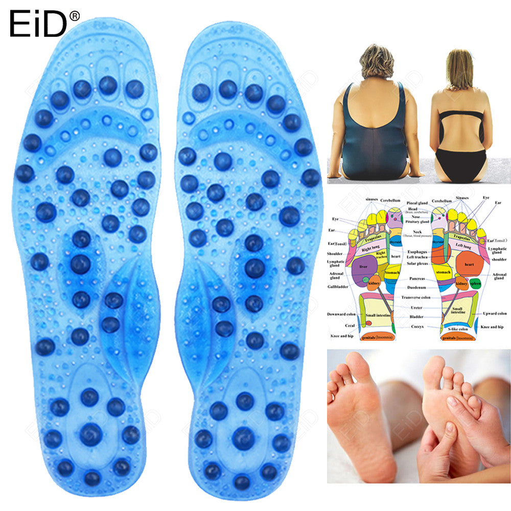 Premium Foot Acupressure Insoles with 68 Magnet Therapy – Breathable Sports Cushion Inserts for Body Detox, Pain Relief, and 