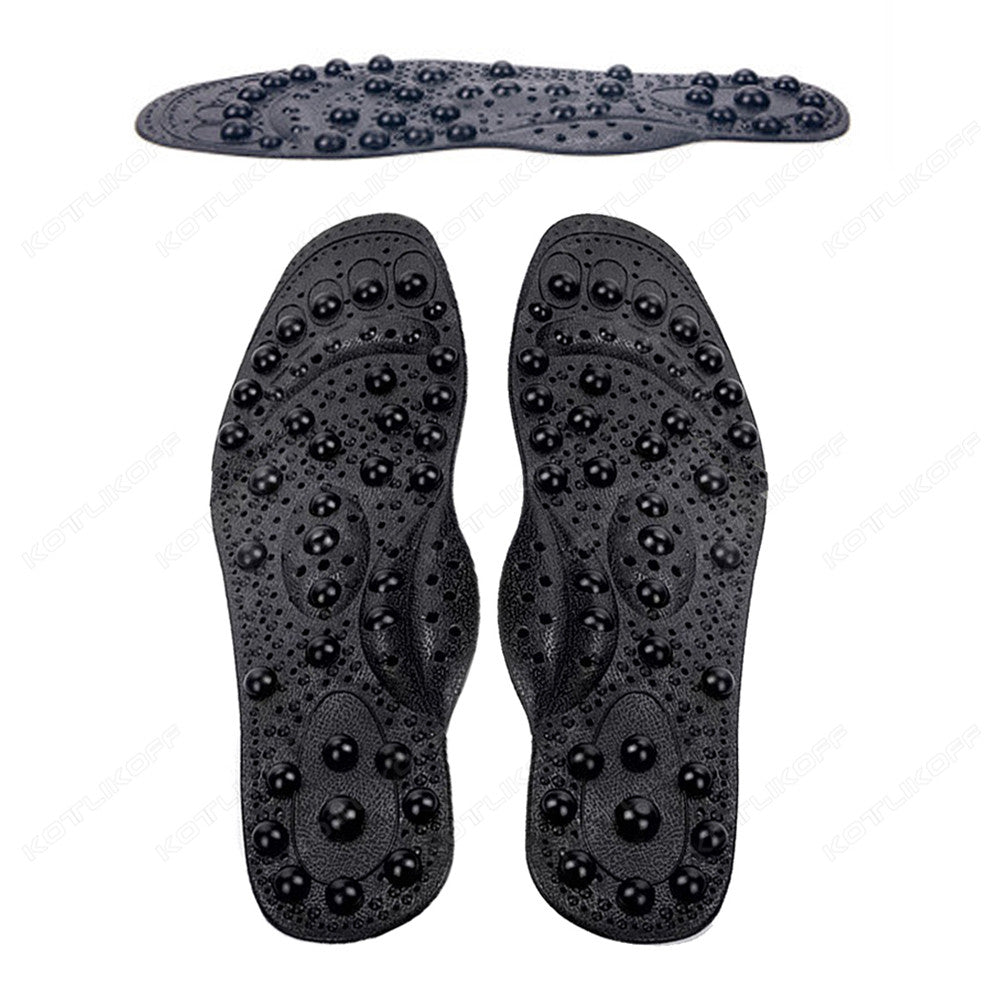 Premium Foot Acupressure Insoles with 68 Magnet Therapy – Breathable Sports Cushion Inserts for Body Detox, Pain Relief, and 