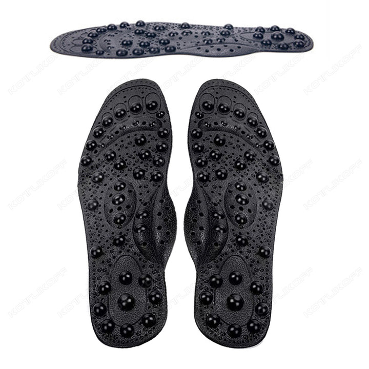 Premium Foot Acupressure Insoles with 68 Magnet Therapy – Breathable Sports Cushion Inserts for Body Detox, Pain Relief, and 