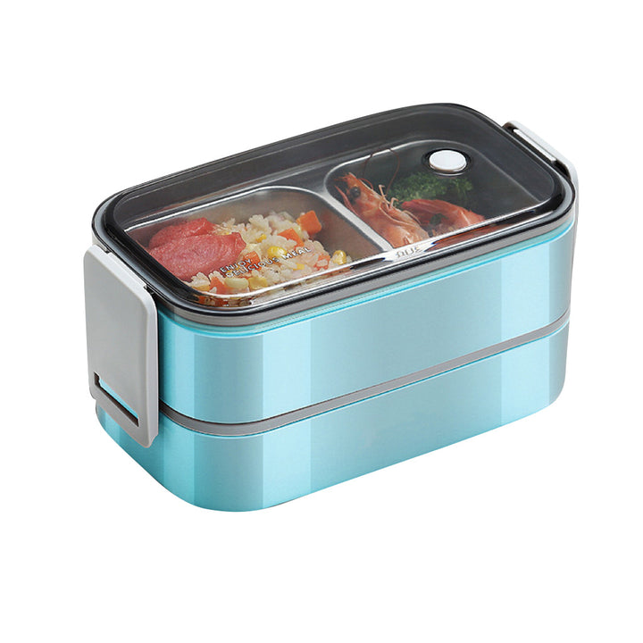 Premium 304 Stainless Steel Lunch Box – 1/2 Layer Microwavable Bento Box for Adults & Kids, Leak-Proof, Portable, Healthy 