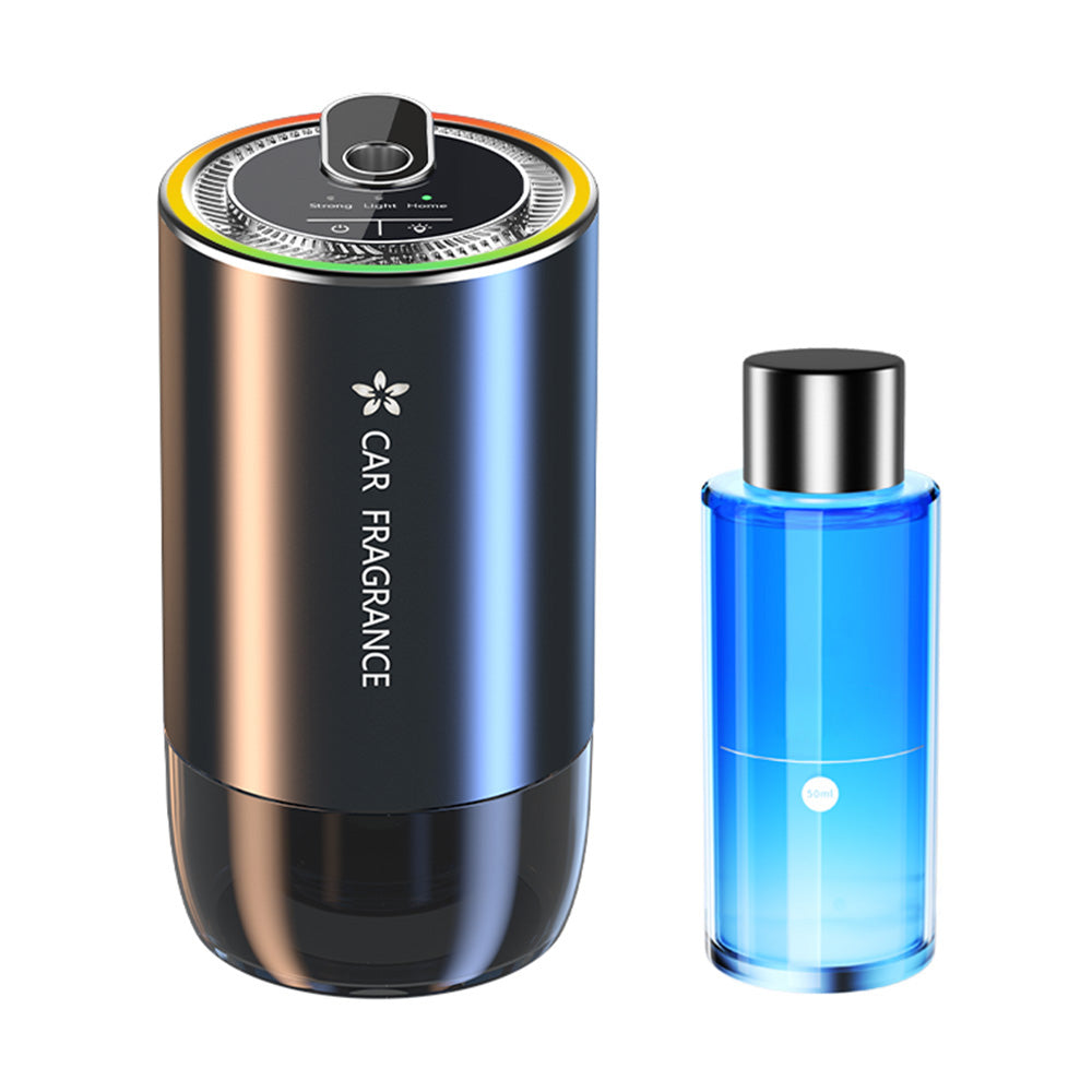 Premium 3-in-1 Car Air Freshener – Aromatherapy Essential Oil Diffuser with Adjustable Starry Sky Light, Music Rhythm Display