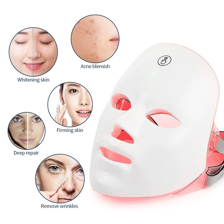 Premium LED Facial and Neck Rejuvenation Machine – Skin Rejuvenation Massager for Anti-Aging, Wrinkle Reduction