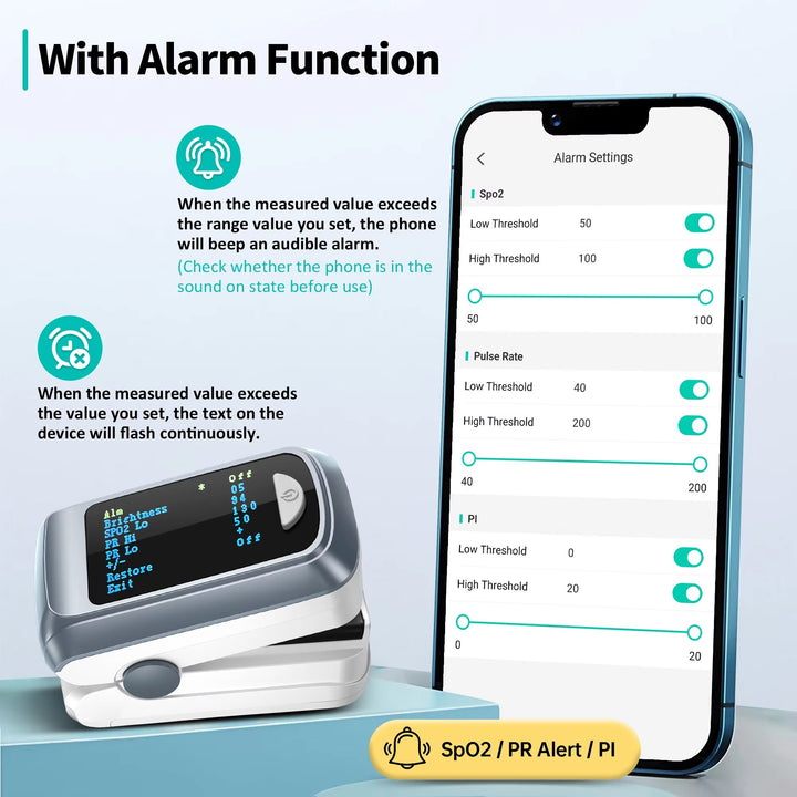 Premium Fingertip Pulse Oximeter – SPO2, Heart Rate, and Perfusion Index Monitor with OLED Display, Fast 8-Second Reading, and Auto Shut-Down, Ideal for Adults and Teens Above 12 - StrengthXPhysiotherapy