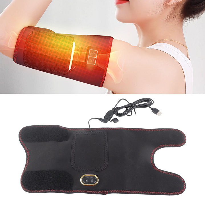 Premium Electric Heating Arm Pad | 3-Mode Massage Wrap with Dual Vibration Motors for Arm, Elbow & Wrist Relief | Adjustable 