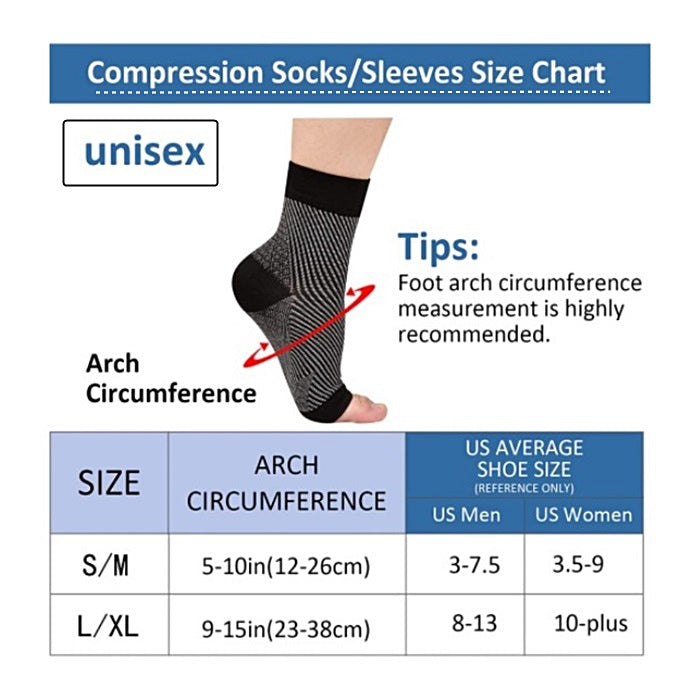Premium Copper Compression Ankle Brace Sock for Men & Women – Pain Relief Support for Plantar Fasciitis, Heel & Foot Pain
