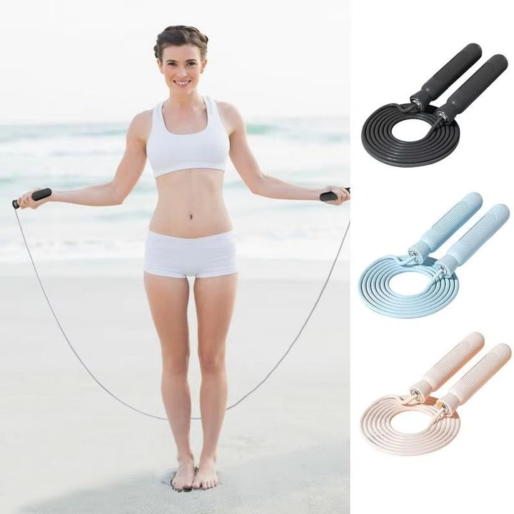 Premium Adjustable Jump Rope for Weight Loss & Cardio – Steel Rope with Ball Bearings, Durable PVC, for Men & Women, 280cm Length