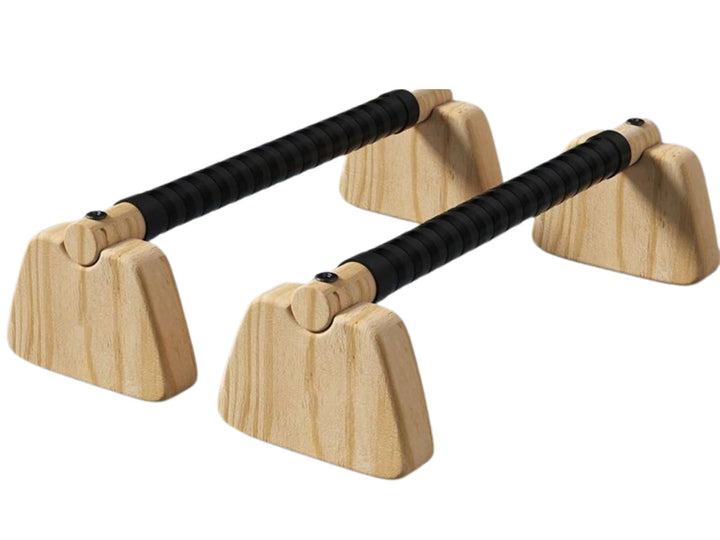 Premium Wooden Push-up Bars – Beech Wood Pull Up Stand Handles for Home Fitness, Calisthenics Exercise Equipment, Non-slip 