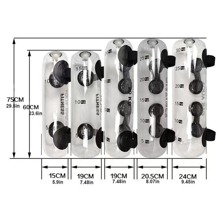 Premium Fitness Aqua Water Bag – Adjustable Weight Training Bag for Bodybuilding & Home Gym – Durable PVC, Inflatable Lifting