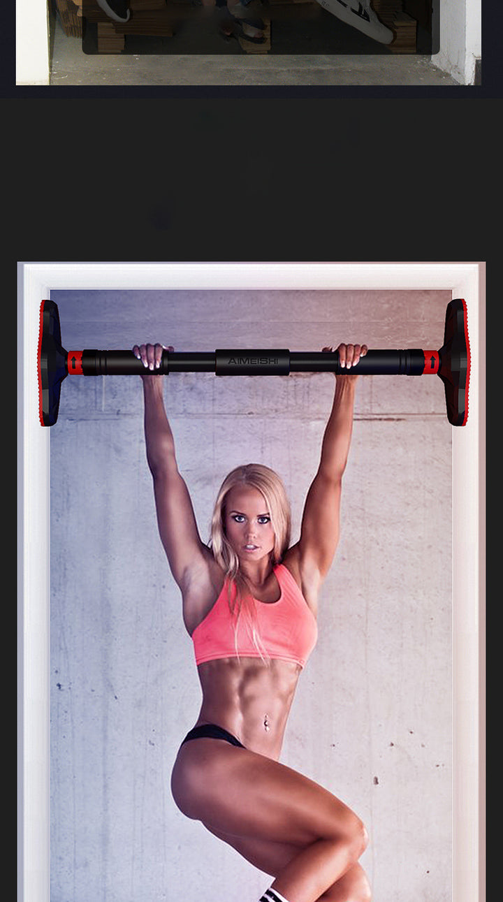 Premium Adjustable Door Pull-Up Bar – Steel Horizontal Bar for Home Gym, Fitness Training, Arm, Core & Back Workout, Max 200KG Load, 65-150cm Adjustable Length - StrengthXPhysiotherapy