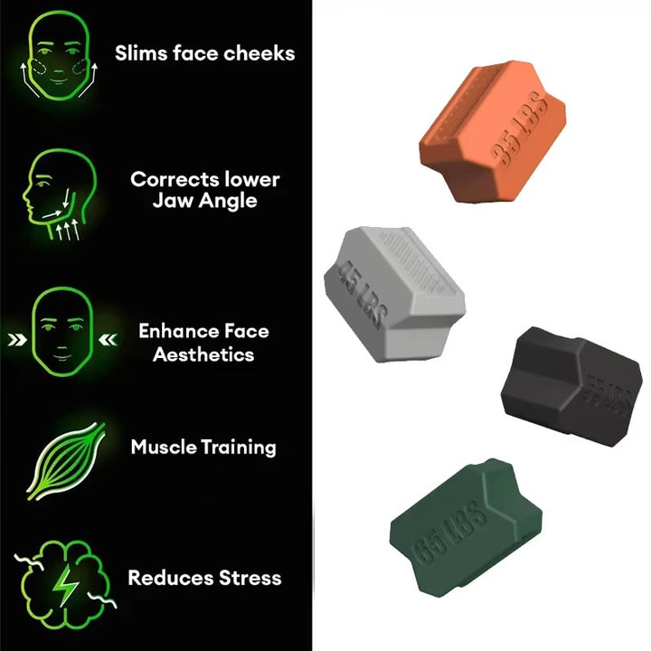 Premium Jawline Exerciser – Silicone Masseter Muscle Trainer for Facial Toner & Chin Lifting – Cheek & Jawline Fitness Equipment for Double Chin, Jawline & Face Shape Improvement - StrengthXPhysiotherapy