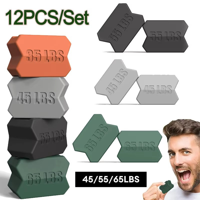 Premium Jawline Exerciser – Silicone Masseter Muscle Trainer for Facial Toner & Chin Lifting – Cheek & Jawline Fitness Equipment for Double Chin, Jawline & Face Shape Improvement - StrengthXPhysiotherapy