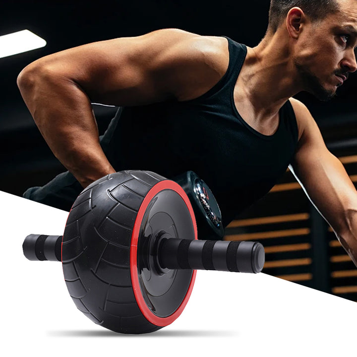 Premium Single-Wheel Ab Roller for Core & Abdominal Muscle Training - Mute, Rubber Wheel for Home Exercise & Bodybuilding, 