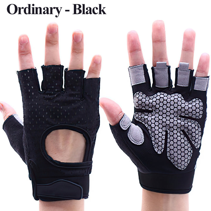 Premium Half Finger Gloves for Gym & Cycling - Anti-Slip Gel Pad Workout Gloves for Men & Women, Fingerless Fitness Gloves,