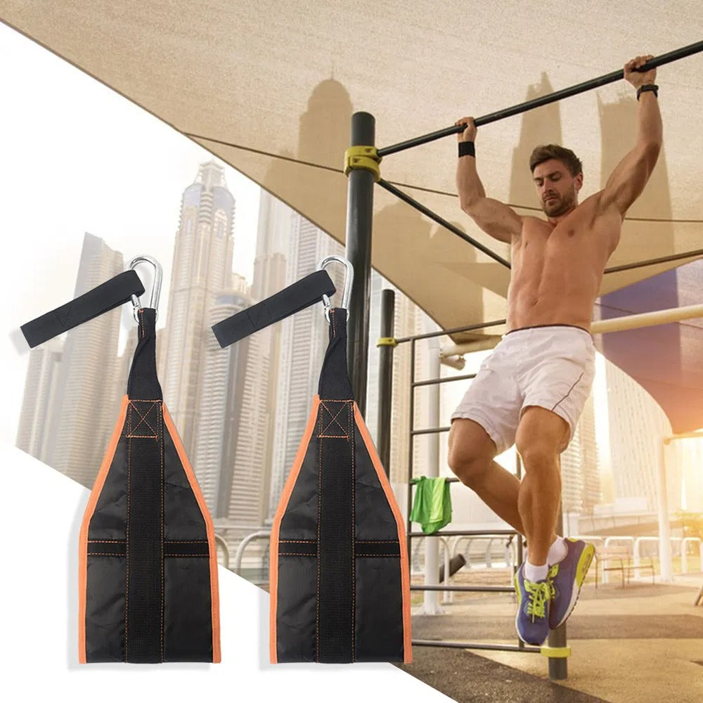 Premium Abdominal Hanging Straps – ABS Training Support for Pull-ups & Core Muscle Workout – Leg Raises, Vertical Crunches, & Sit-ups – Adjustable Nylon Equipment for Fitness - StrengthXPhysiotherapy