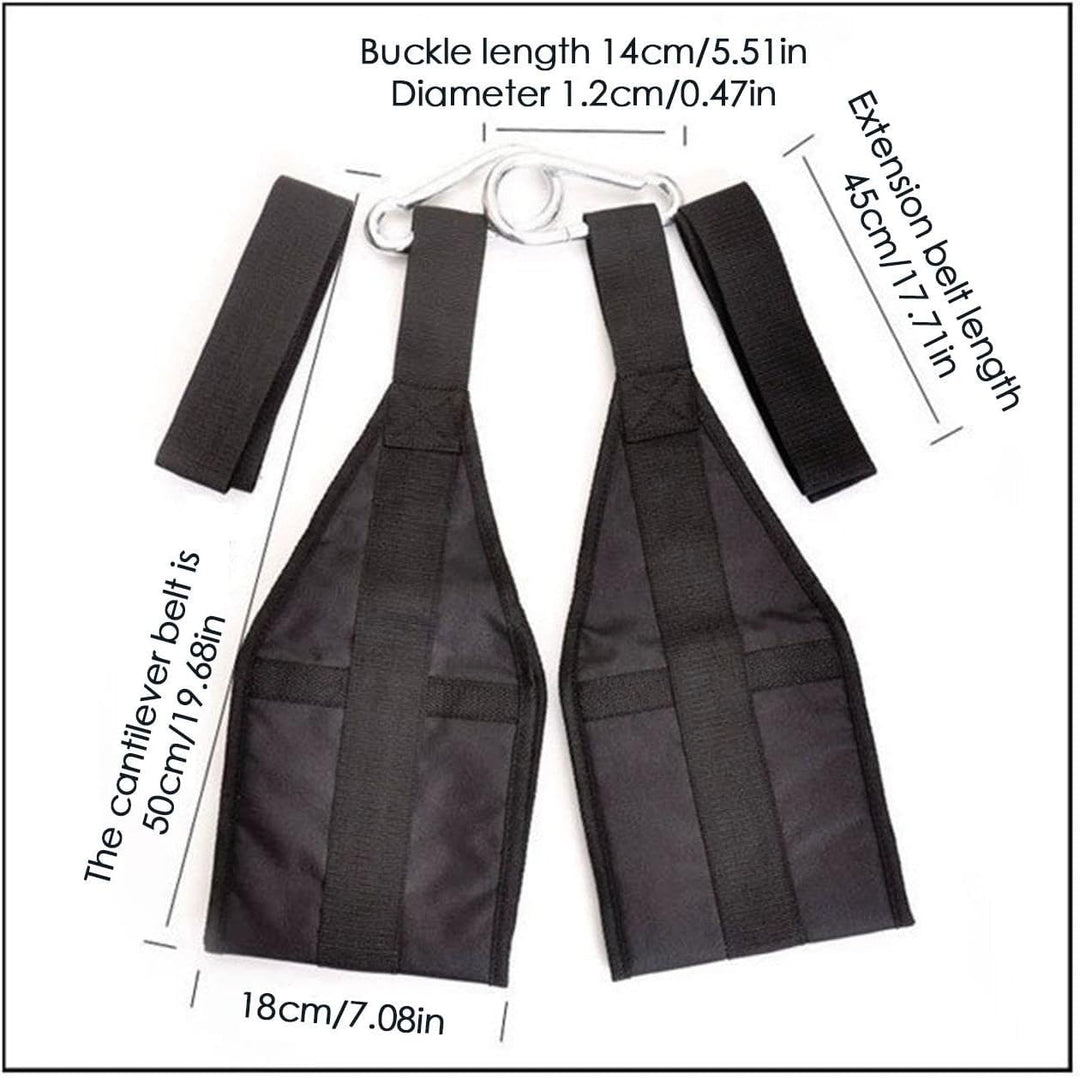 Premium Abdominal Hanging Straps – ABS Training Support for Pull-ups & Core Muscle Workout – Leg Raises, Vertical Crunches, & Sit-ups – Adjustable Nylon Equipment for Fitness - StrengthXPhysiotherapy
