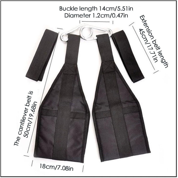 Premium Abdominal Hanging Straps – ABS Training Support for Pull-ups & Core Muscle Workout – Leg Raises, Vertical Crunches, & Sit-ups – Adjustable Nylon Equipment for Fitness - StrengthXPhysiotherapy