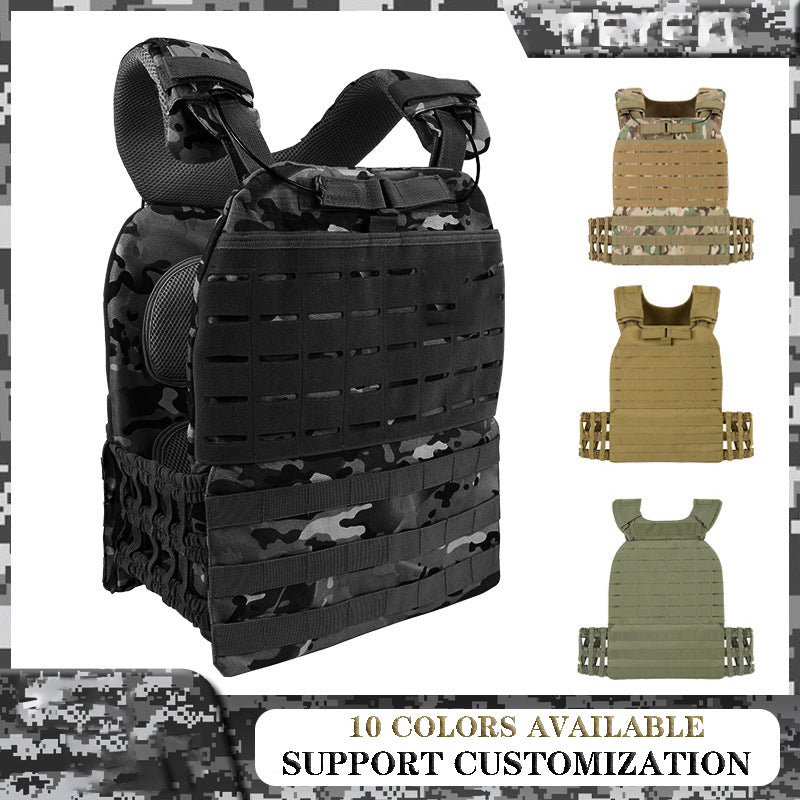 Premium Tactical Hunting Vest for Men – Camouflage Plate Carrier, 900D Outdoor Sports Fitness, Weighted Training Vest,