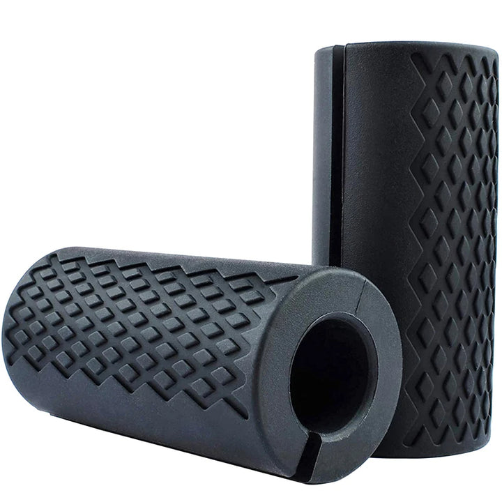 Premium Thick Bar Dumbbell Handles for Weightlifting - Anti-Slip Silicon Grip, Forearm Strength Support, Joint Pain Relief,