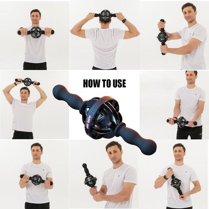 Premium Arm Strength Exerciser – Gyroscope Forearm Trainer with LED Light – Core Trainer for Home Gym Fitness – Powerball Arm