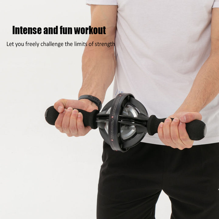 Premium Arm Strength Exerciser – Gyroscope Forearm Trainer with LED Light – Core Trainer for Home Gym Fitness – Powerball Arm