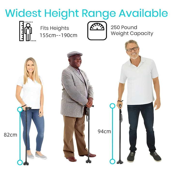 Premium Multifunctional Walking Stick – Telescopic Hiking Cane, Folding Trekking Poles for Seniors, Lightweight Aluminum 