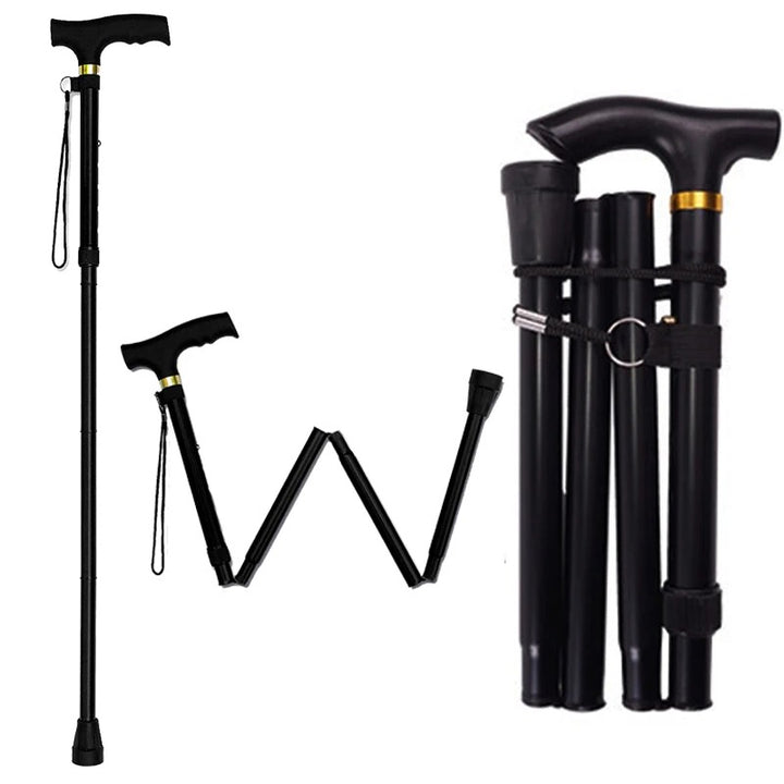 Premium Multifunctional Walking Stick – Telescopic Hiking Cane, Folding Trekking Poles for Seniors, Lightweight Aluminum 