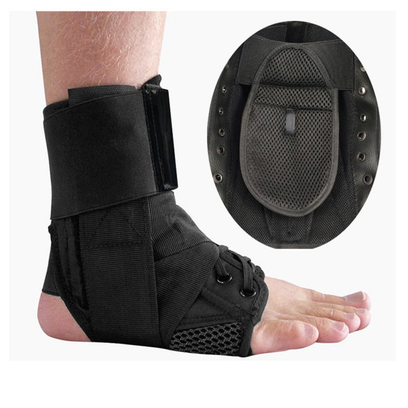 Premium Adjustable Ankle Brace Support for Sports - Lace Up Stabilizer Straps for Sprained Foot - Compression Sleeve - Availa