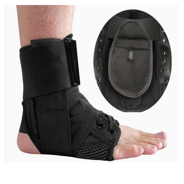 Premium Adjustable Ankle Brace Support for Sports - Lace Up Stabilizer Straps for Sprained Foot - Compression Sleeve - Availa