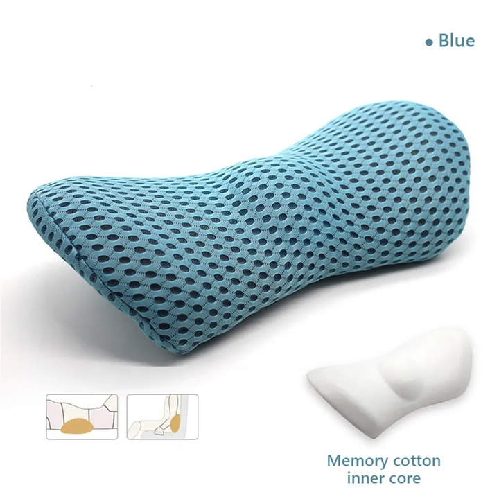Premium Lumbar Support Pillow – Memory Foam Back Cushion for Car Seat & Office Chair – Ergonomic Waist Pillow for Lower Back
