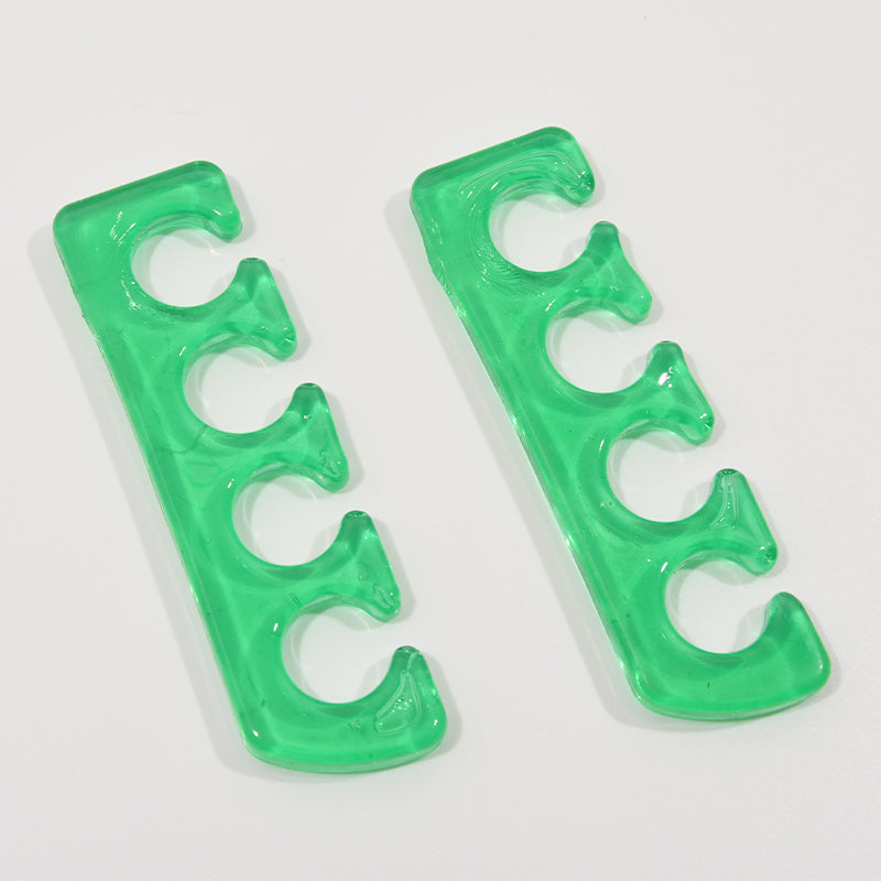Premium Silicone Toe Separator (2 Pcs) - Flexible Gel Toe Spacers for Nail Polish & Pedicure - Soft, Comfortable, and Ideal for Bunions & Hammer Toes - 5 Colors Available, One Size Fits Most - StrengthXPhysiotherapy