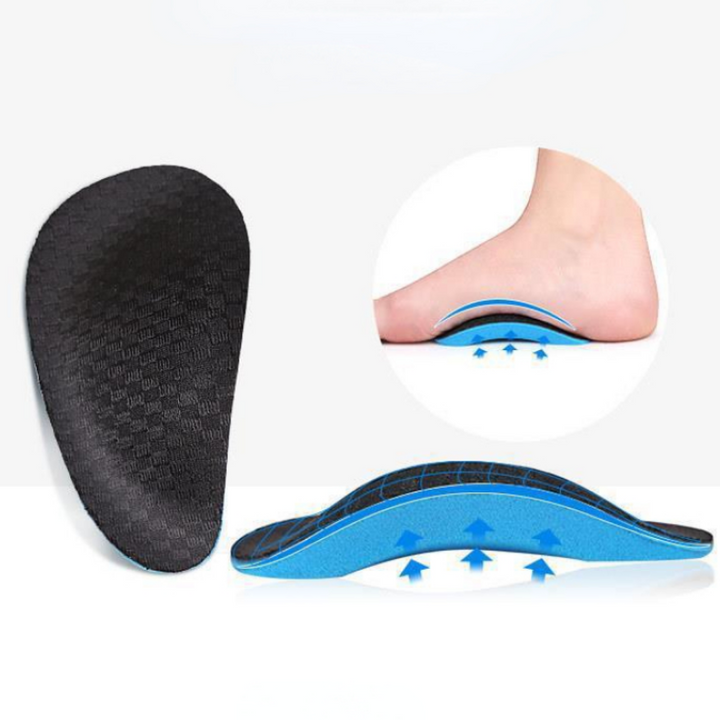 Premium Orthopedic Arch Support Insoles for Flatfoot Correction – Unisex Cotton Insoles, 10cm Long, Sports Shoe Compatible, 
