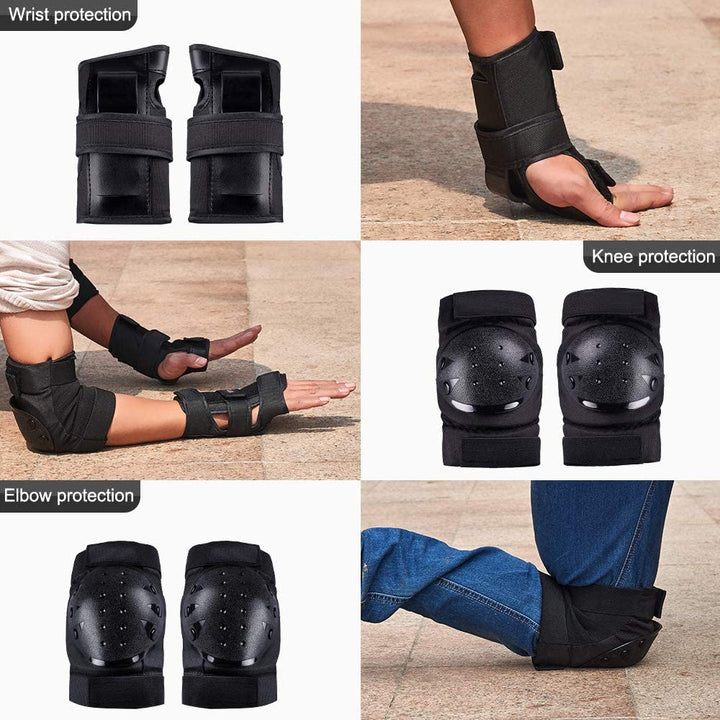 Premium Protective Gear Set for Kids & Adults – Knee Pads, Elbow Pads, Wrist Guards for Skateboarding, Roller Skating, 