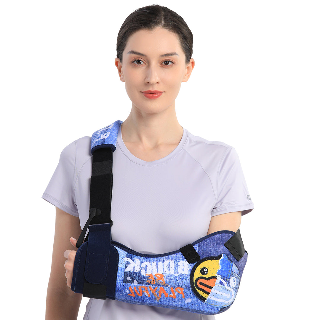 Premium Shoulder Abduction Sling Support with Pillow for Injury Recovery, Medical Immobilizer, Ventilated Mesh, Universal 