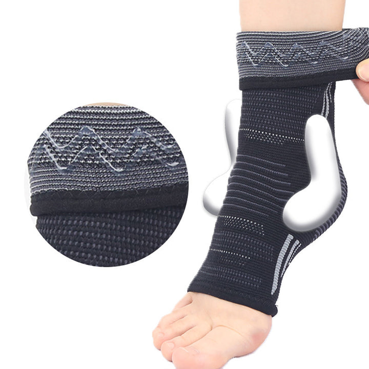 Premium Ankle Compression Sleeve for Men & Women - Silicone Gel Support, Open Toe Design, Pain Relief for Arch & Heel 
