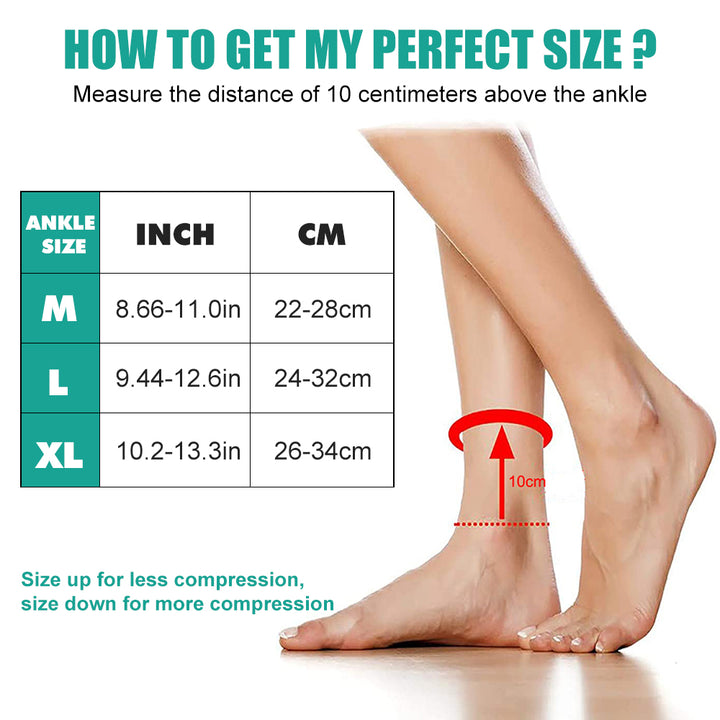 Premium Ankle Compression Sleeve for Men & Women - Silicone Gel Support, Open Toe Design, Pain Relief for Arch & Heel 