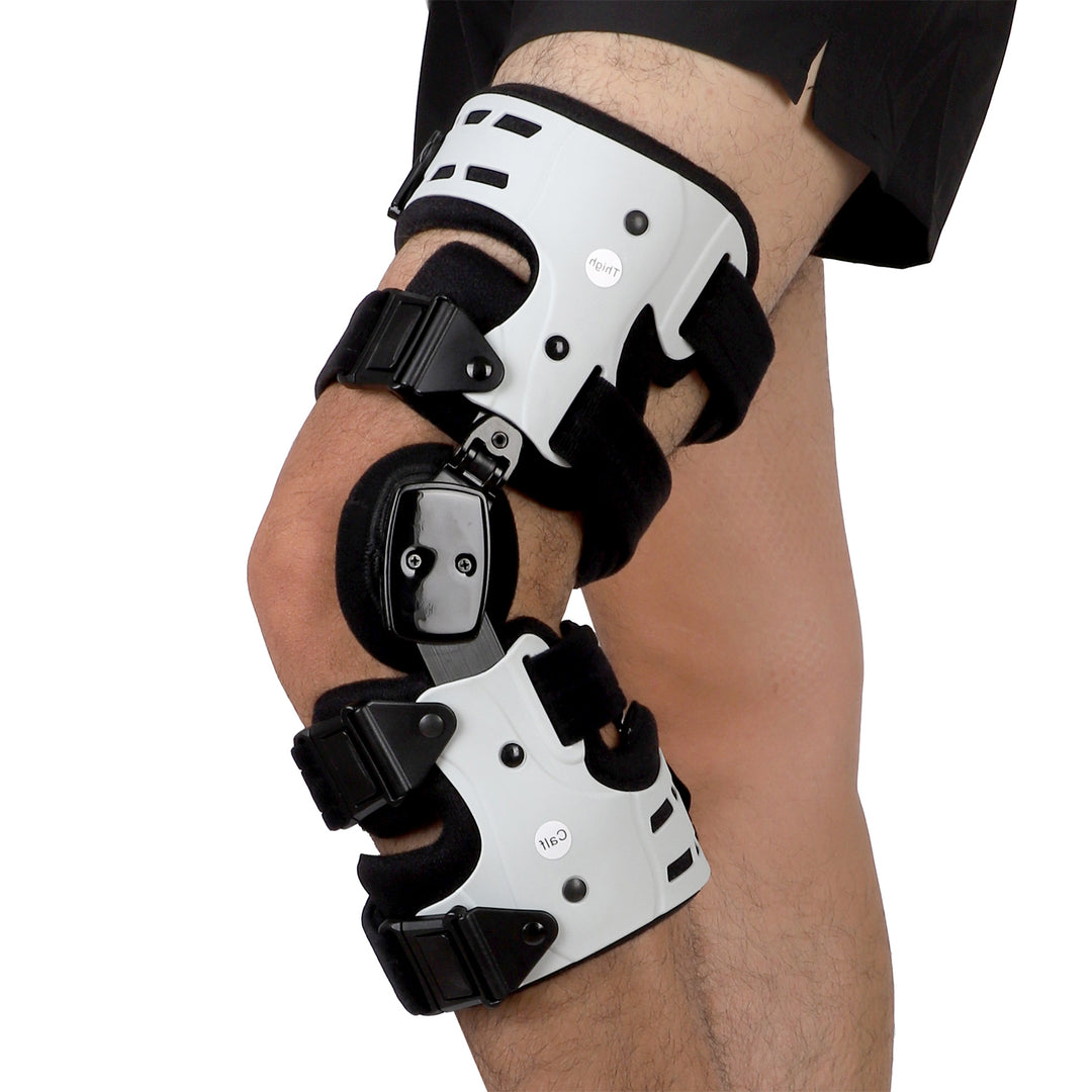 Premium Adjustable Hinged Knee Brace for Postoperative Recovery, ROM Immobilizer for ACL, MCL, Meniscus Tear, and Ligament 