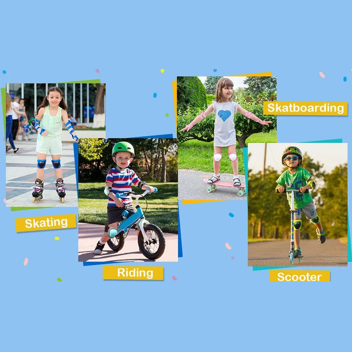 Premium Kids Knee Pads, Elbow Pads & Wrist Guards Safety Set for Ages 3-7, Adjustable Protective Gear for Boys & Girls, Perfect for Skating, Cycling, Skateboard – 6 Pieces - StrengthXPhysiotherapy