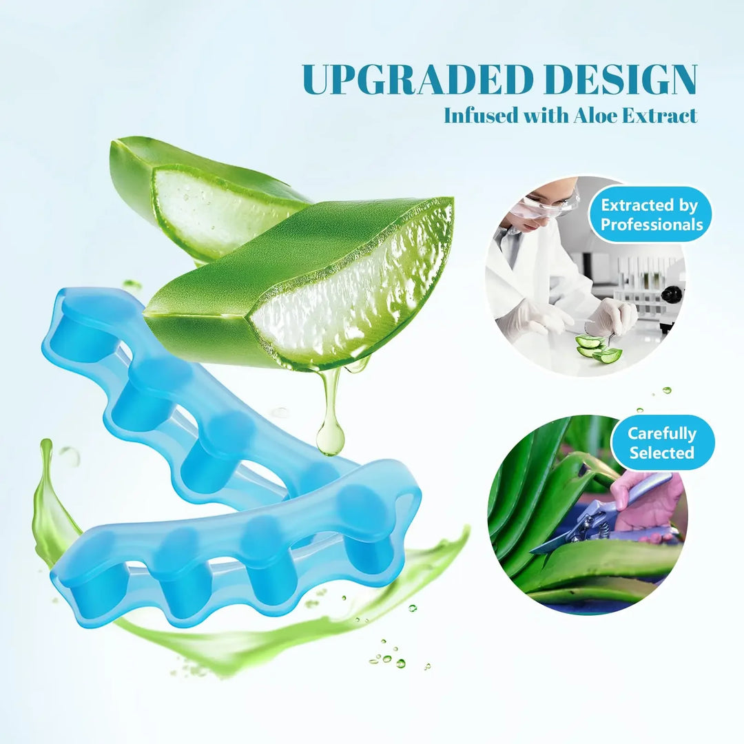 Premium Silicone Gel Bunion Corrector Toe Protector - 2PCS Orthotic Big Toe Separator & Valgus Splint, Adjustable Foot  