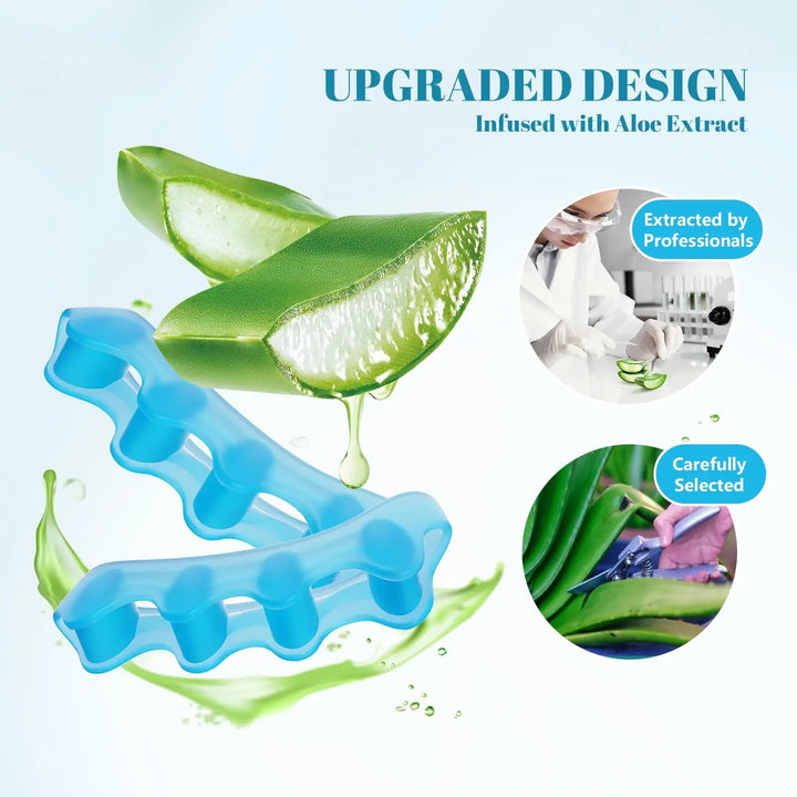 Premium Silicone Gel Bunion Corrector Toe Protector - 2PCS Orthotic Big Toe Separator & Valgus Splint, Adjustable Foot  