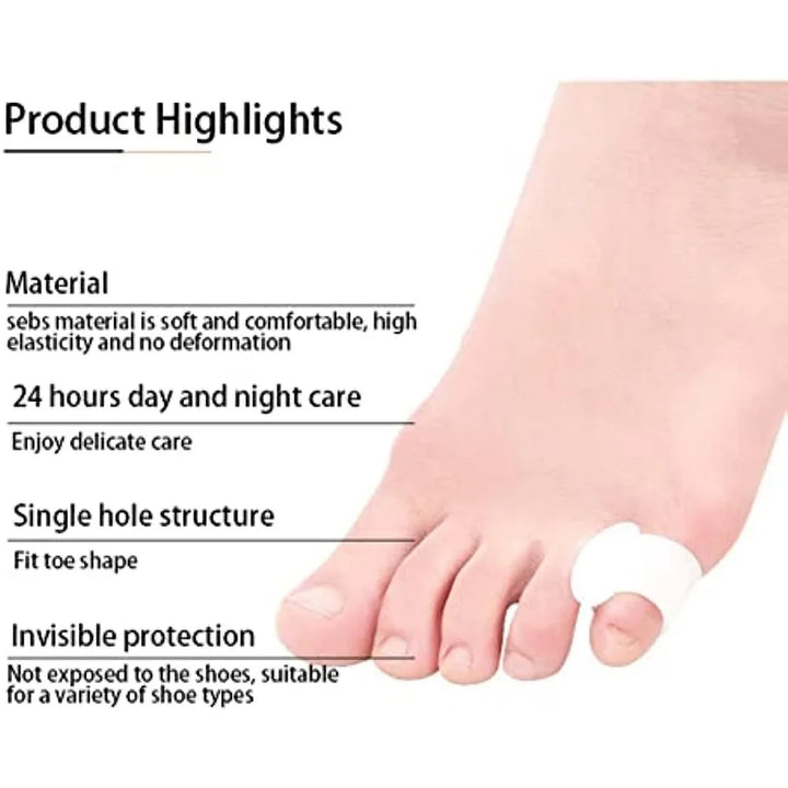 Premium Silicone Toe Separator - 2PCS Gel Bunion Corrector & Orthopedic Hallux Valgus Spacer for Foot Care, Pedicure, and 