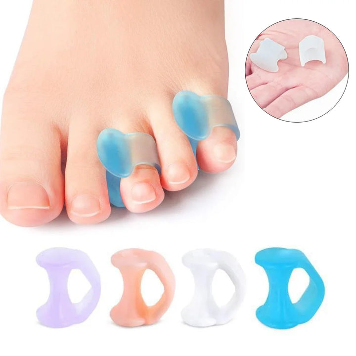 Premium Silicone Toe Separator - 2PCS Gel Bunion Corrector & Orthopedic Hallux Valgus Spacer for Foot Care, Pedicure, and 