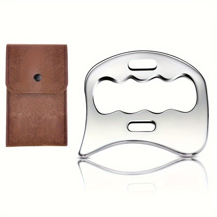 Premium Stainless Steel Gua Sha Massage Tool Set - Myofascial Release Scraper for Muscle Pain Relief, Blood Circulation, and 