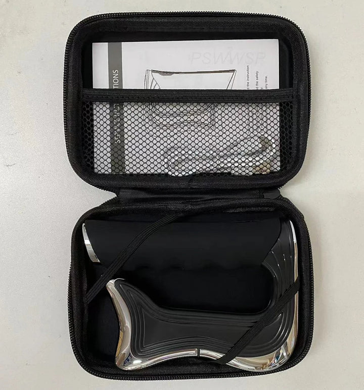 Premium Electric Fascial Tissue Gua Sha Tool - Deep Tissue Muscle Massager with NMES, Microcurrent Vibration, 3-Level   